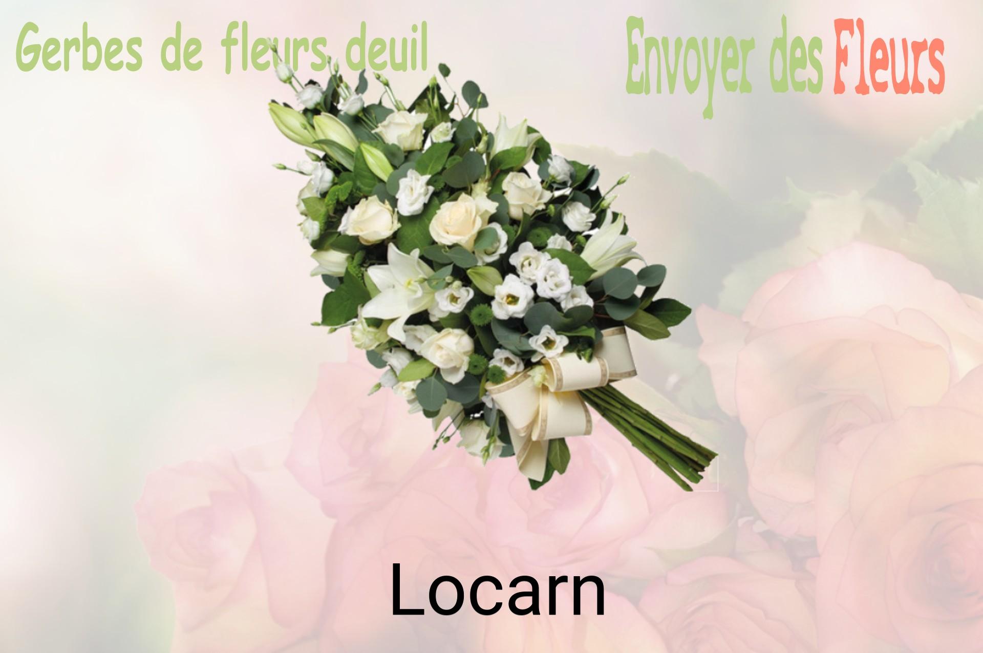 Gerbe de fleurs de deuil livrée à Locarn
